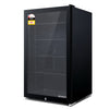 Devanti 98L Bar Fridge Glass Door Mini Fridges Freezer Black