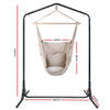 Gardeon Outdoor Hammock Chair with Pillow- Cream