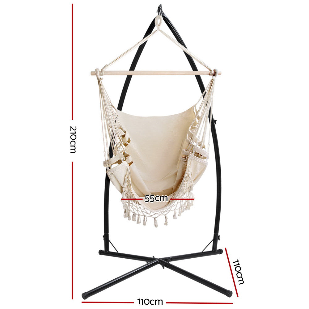 Gardeon Hammock Chair - Cream