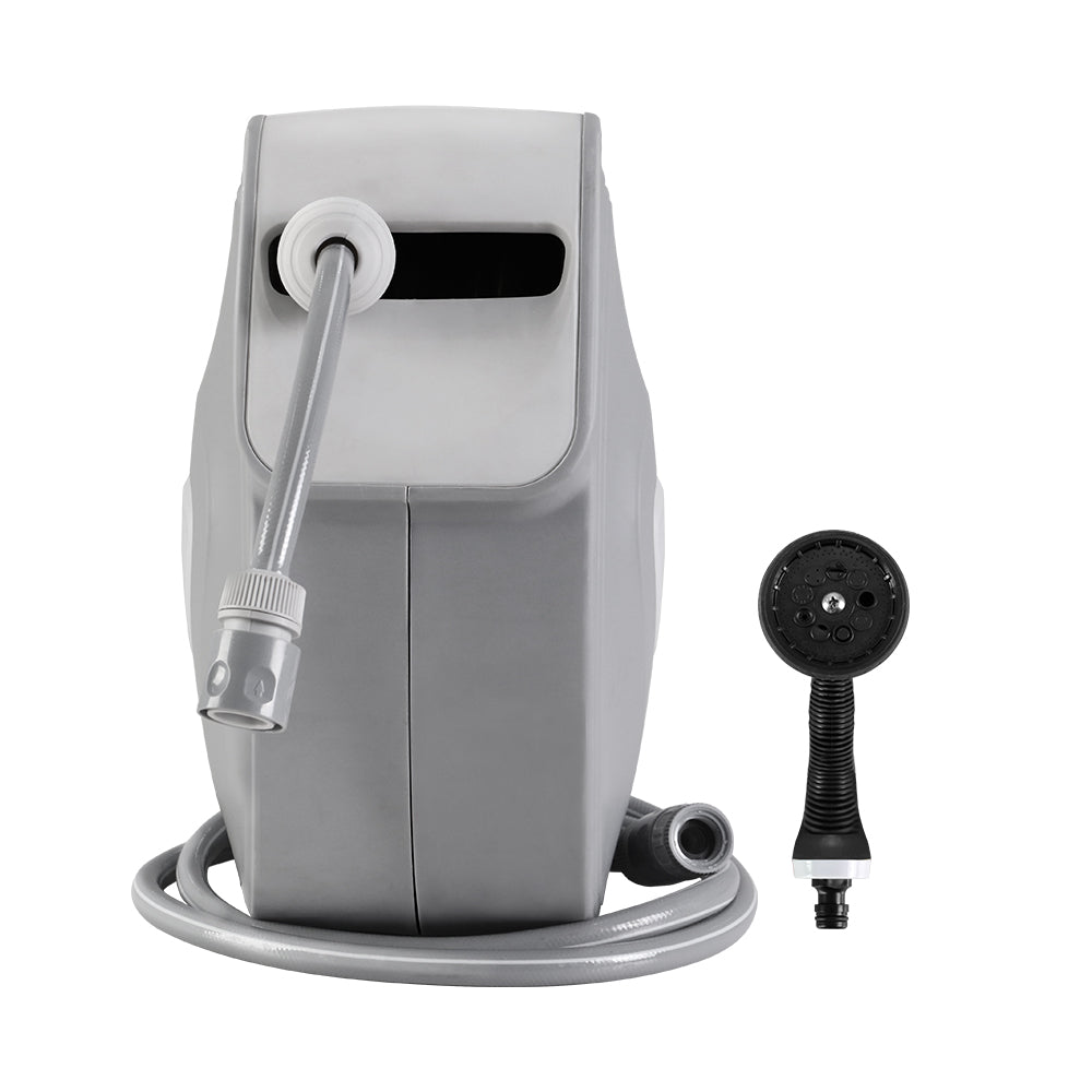 10M Retractable Water Hose Reel – Auto Rewind with Garden Spray Gun | Wall Mounted