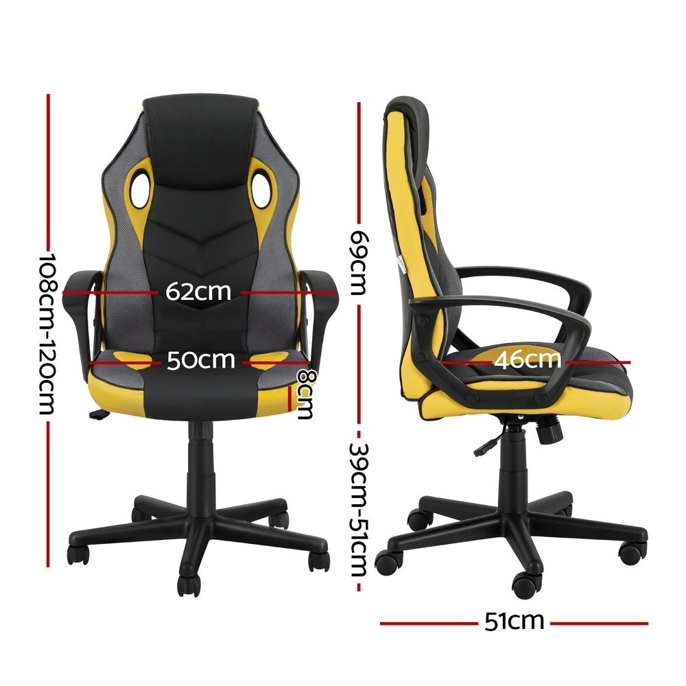 Artiss Gaming Chair- Black and Yellow