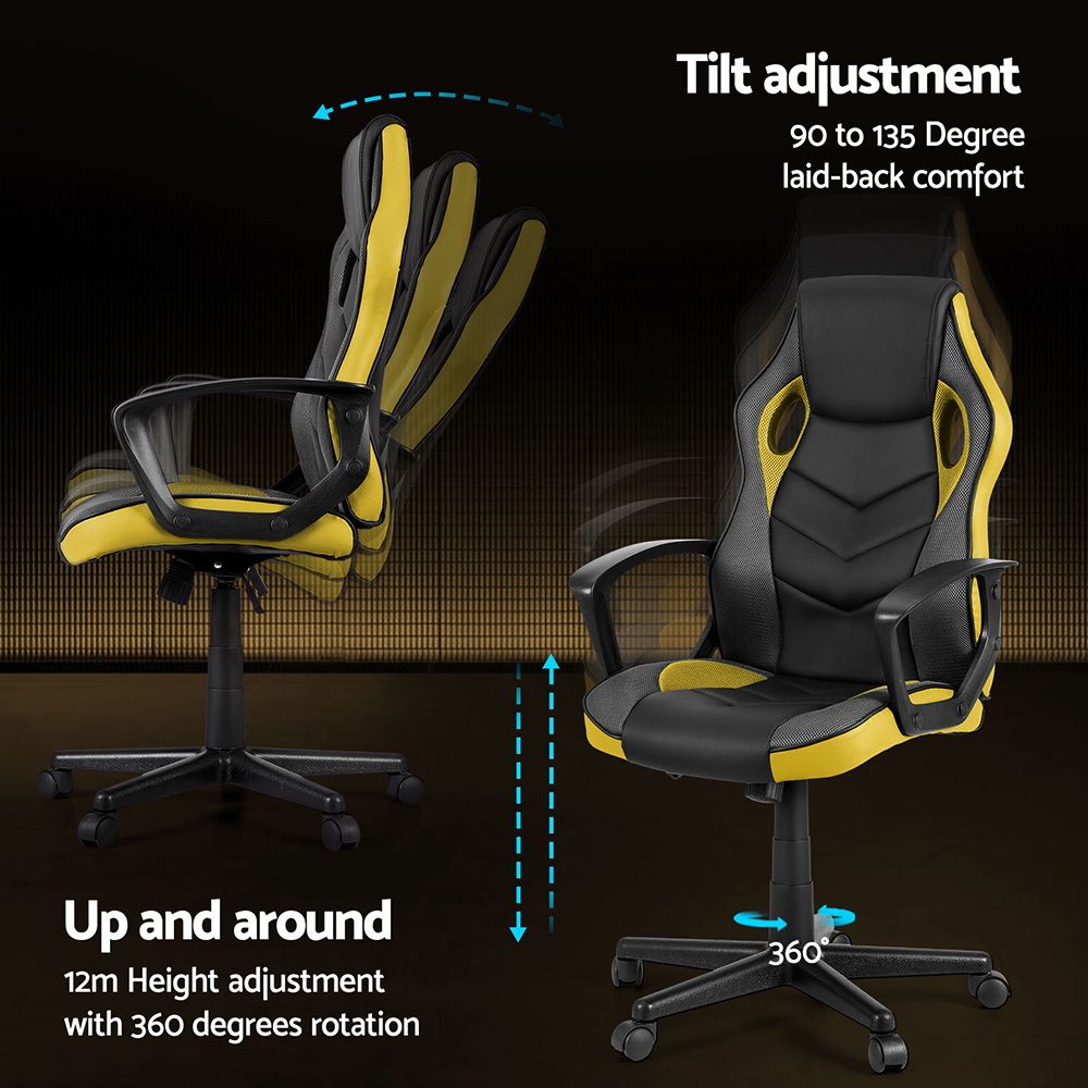 Artiss Gaming Chair- Black and Yellow