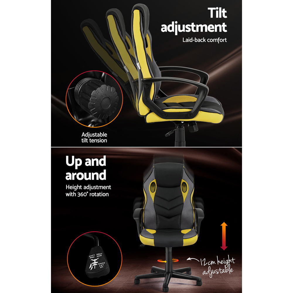Artiss Gaming Chair- Black and Yellow