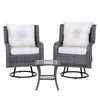 Gardeon 3PC Outdoor Furniture Bistro Set - Gray