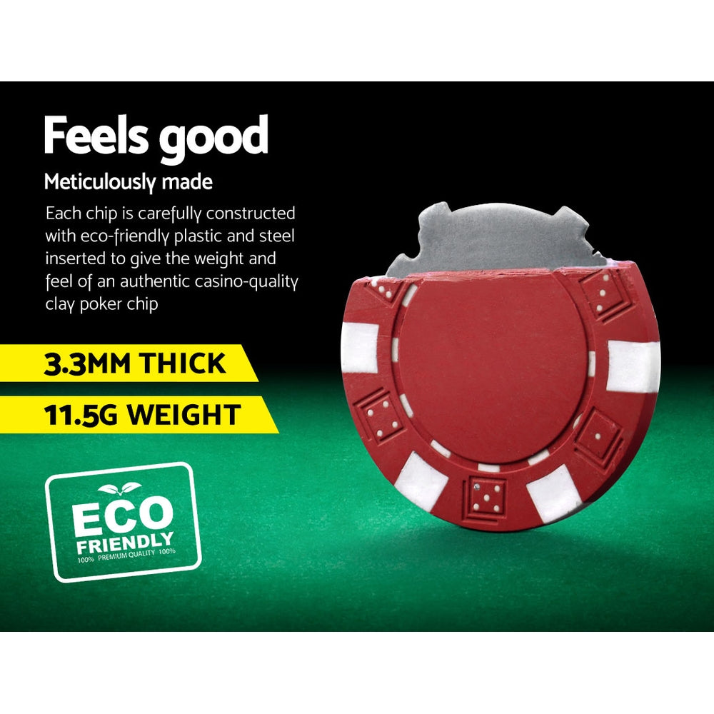 1000pcs Poker Chips Set with Case – Casino Texas Hold&#39;em Gambling Party Game with Dice &amp; Cards