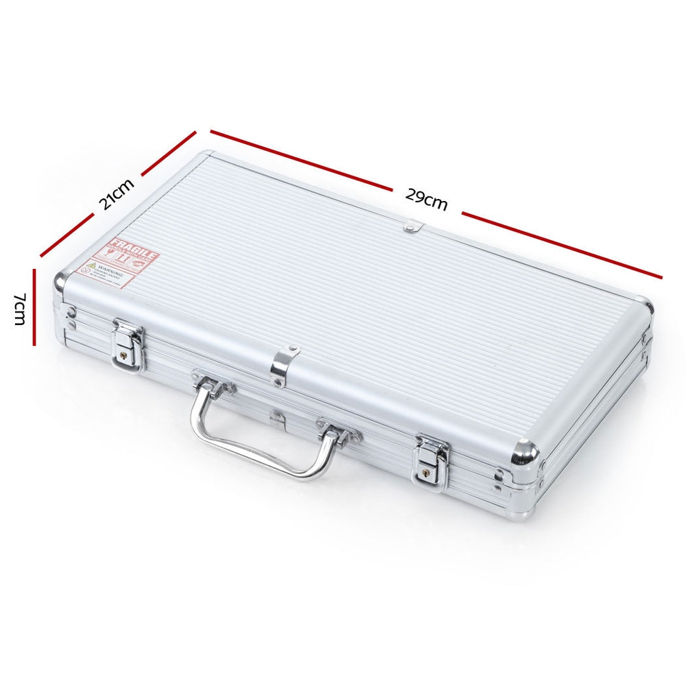 300pcs Poker Chips Set Casino Texas Hold&#39;em Gambling Party Game Dice Cards Case