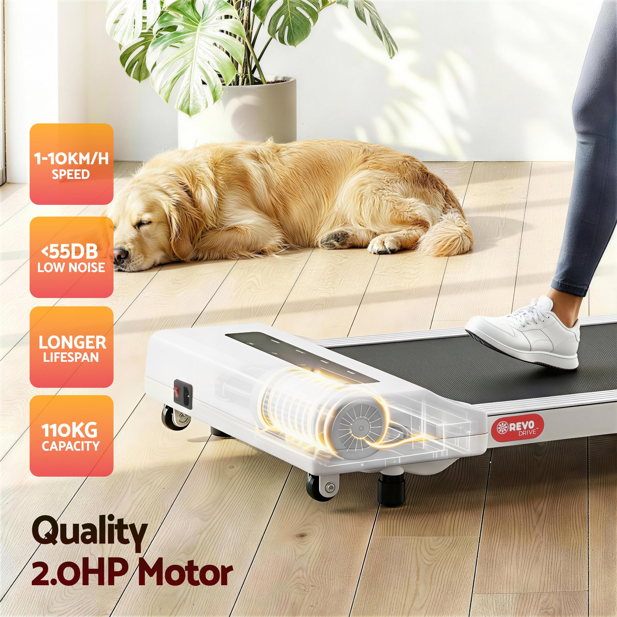 Everfit Electric Walking Pad – Under‑Desk Treadmill, 360 mm Wide, Ideal for Home or Office Gym