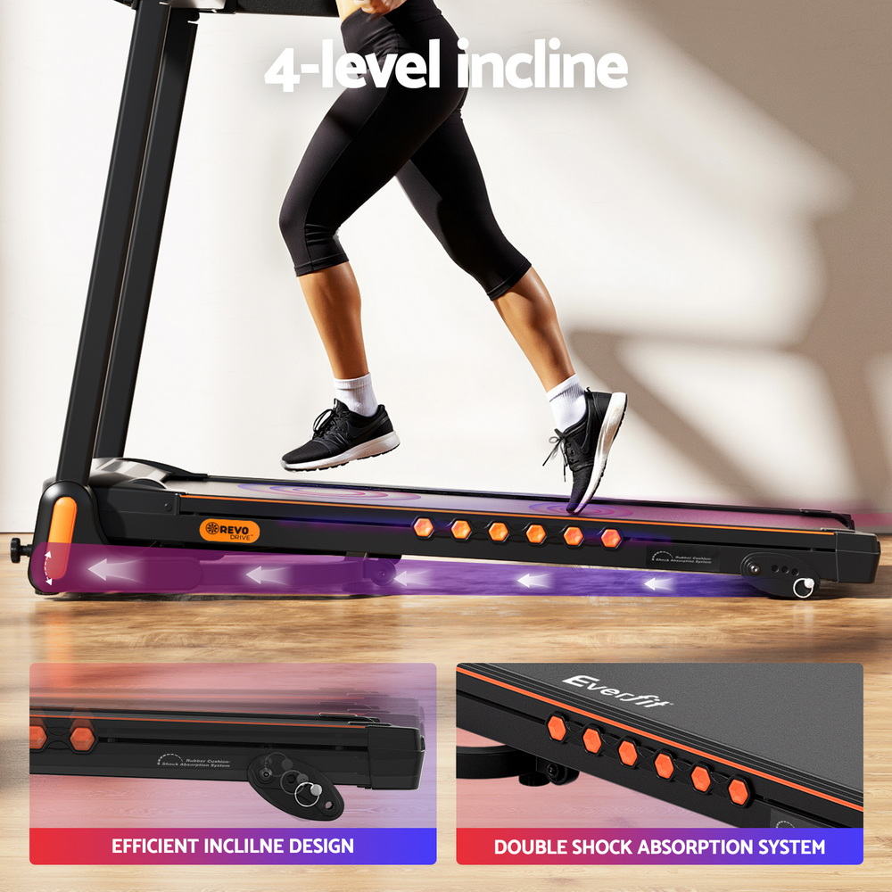 Everfit Electric Treadmill – Home Gym Fitness with Incline 390mm