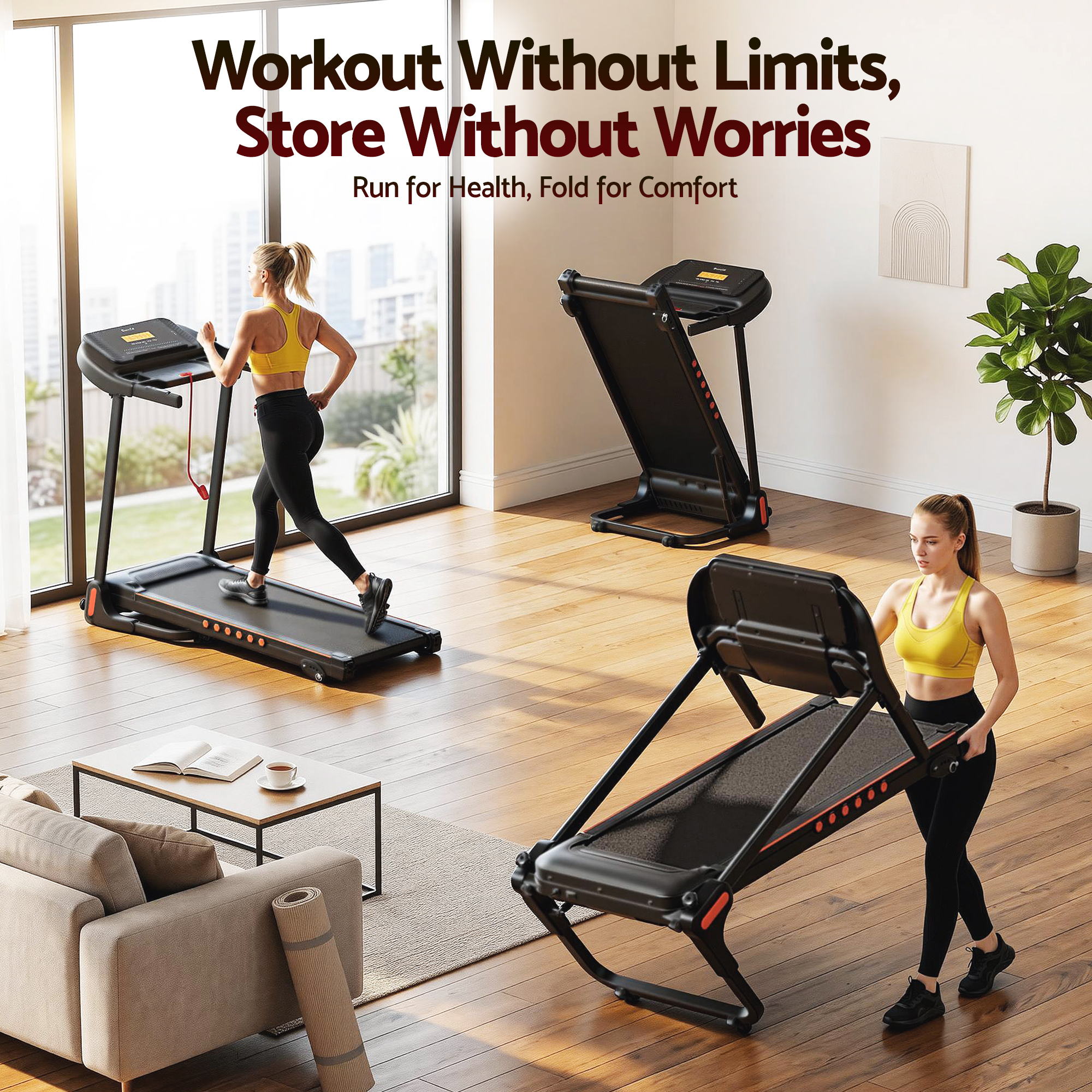 Everfit Electric Treadmill – Home Gym Fitness with Incline 390mm