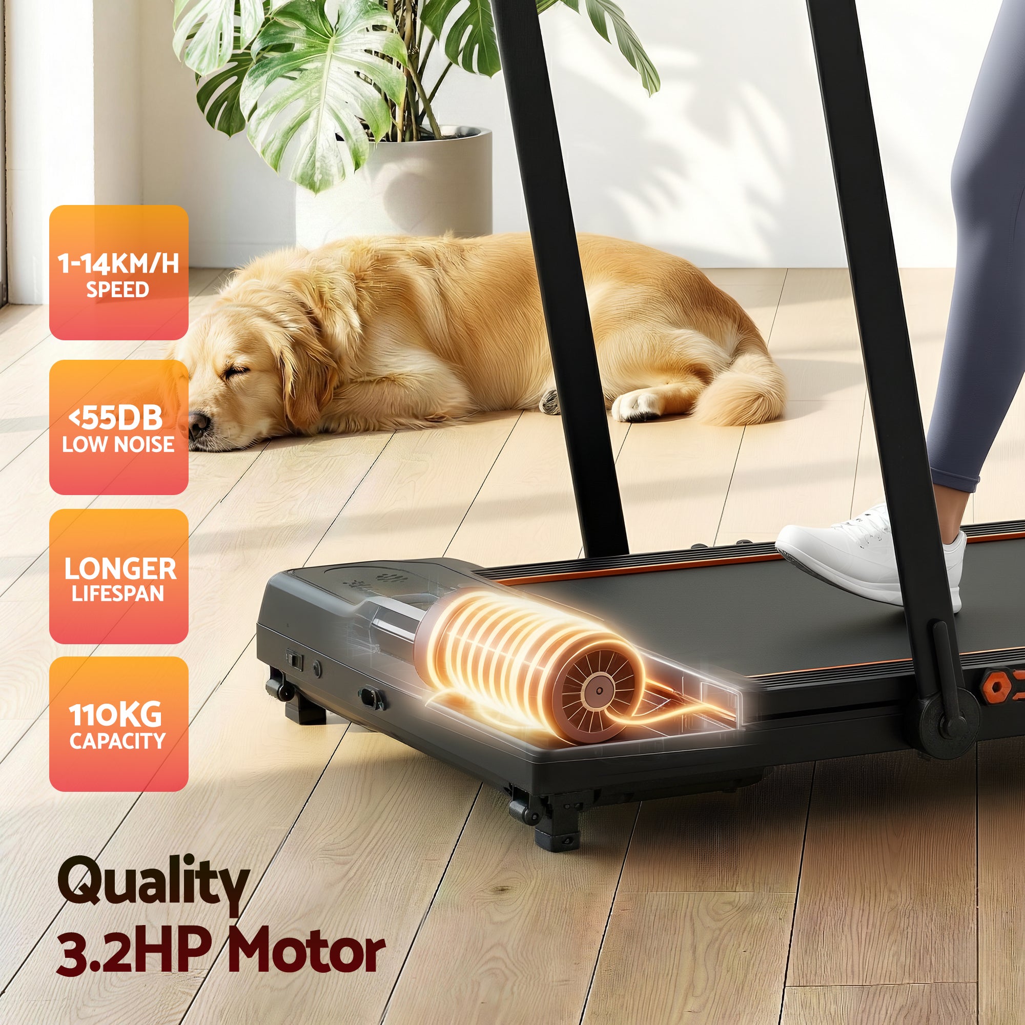 Everfit Electric Treadmill – Foldable Walking Pad for Home Gym