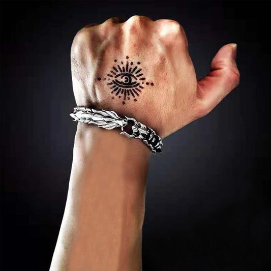 Men's Titanium Steel Bracelet – Dragon Design