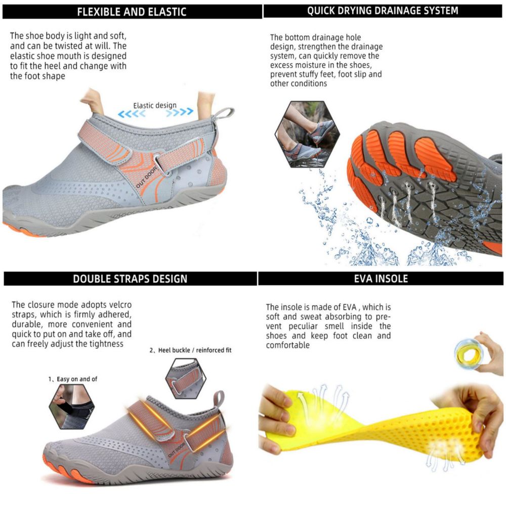 Barefoot Water Shoes – Quick-Dry Aqua Sports Shoes for Beach, Swim &amp; Travel