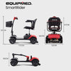 EQUIPMED Electric Mobility Scooter Portable Folding