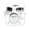 Karrera Children&#39;s 4pc Drum Kit - Black