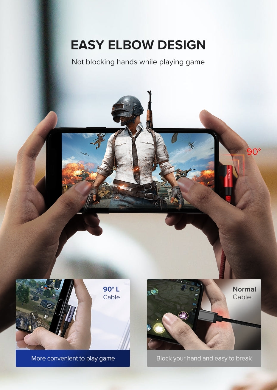 UGREEN 60521 90 Degree Angel Cable 1M