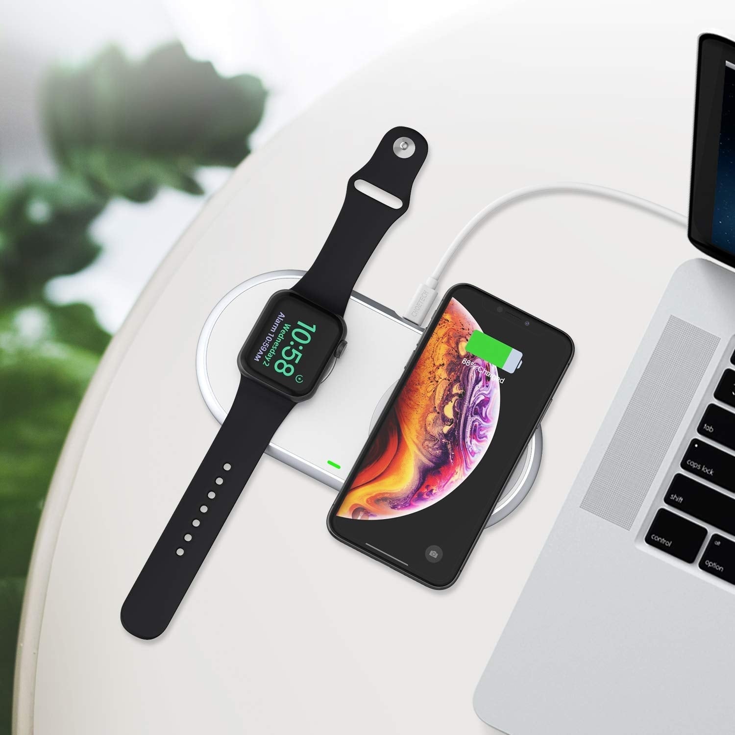 CHOETECH T317 2-in-1 Dual Wireless Charger Pad