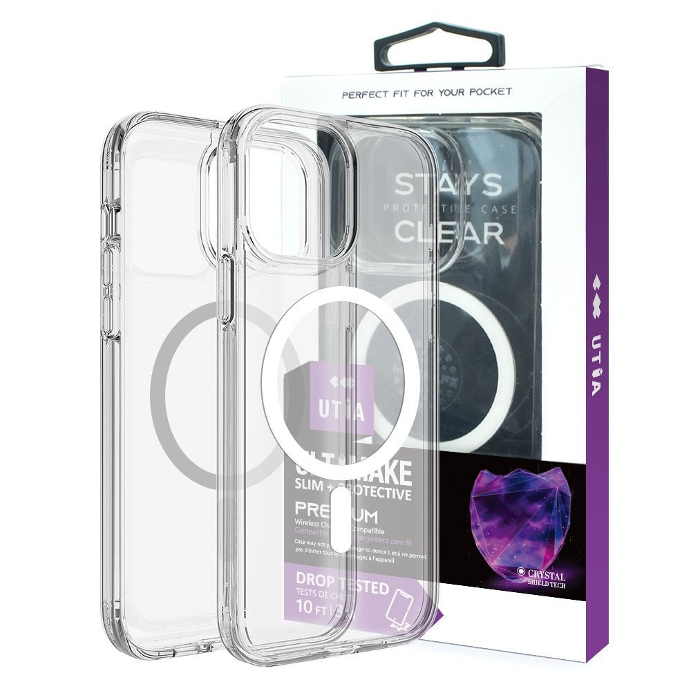 Ultimake Shockproof Transparent Magsafe Cover Case for iPhone 16 and up