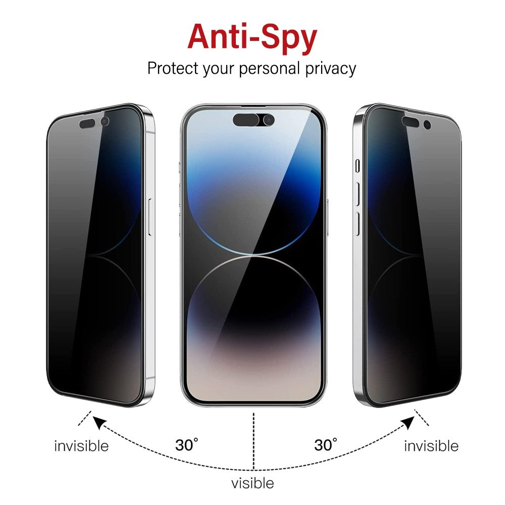 Privacy Tempered Glass Screen Protector for iPhone 16 Pro, iPhone 17 &amp; 17 Pro – Anti-Spy, 9H Hardness