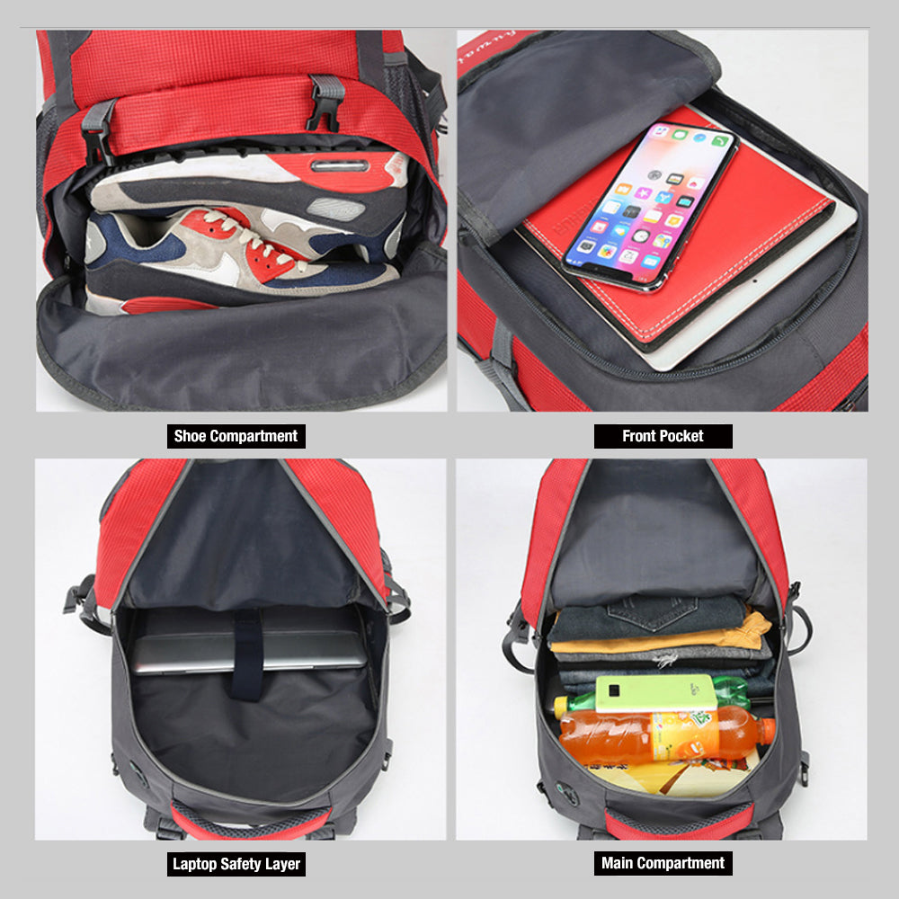 60L Waterproof Hiking Backpack – Durable Outdoor Travel Pack