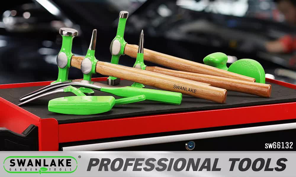 9-Piece Auto Body Hammer and Dolly Set for Car Dent Repair with Tool Case