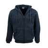 Men&#39;s Thick Zip Up Hooded Hoodie w Winter Sherpa Fur