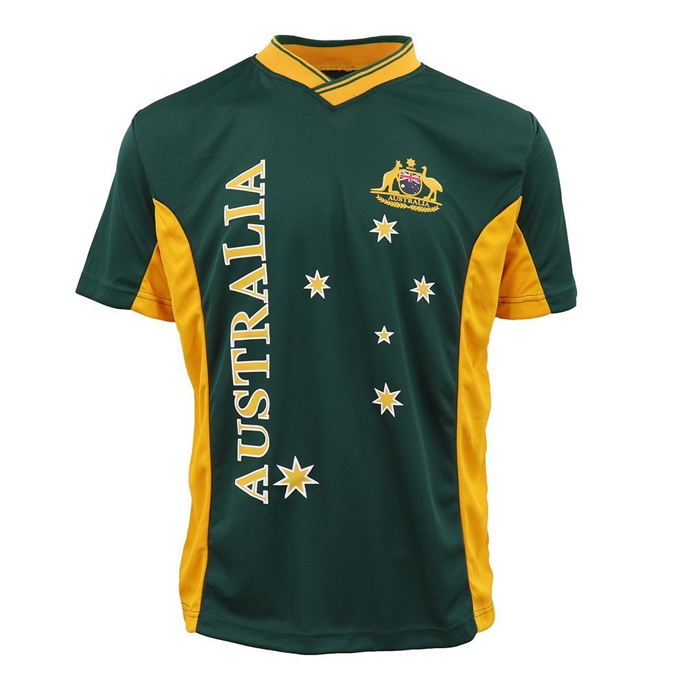 Australia Day Polo Tee – Green Sports Shirt for Adults & Kids | Soccer, Rugby Style
