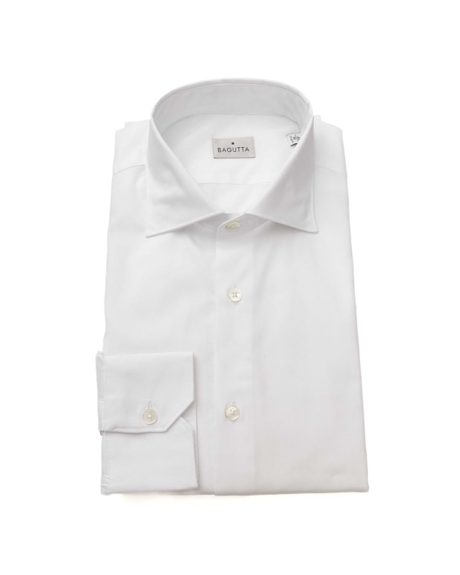 Men’s 2XL White Cotton Shirt by Bagutta – Classic & Comfortable