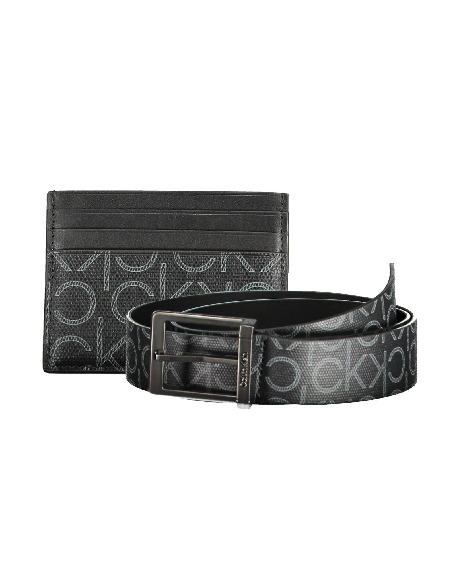 Calvin Klein Men's Black Polyethylene Wallet – Slim & Durable Card Holder – One Size