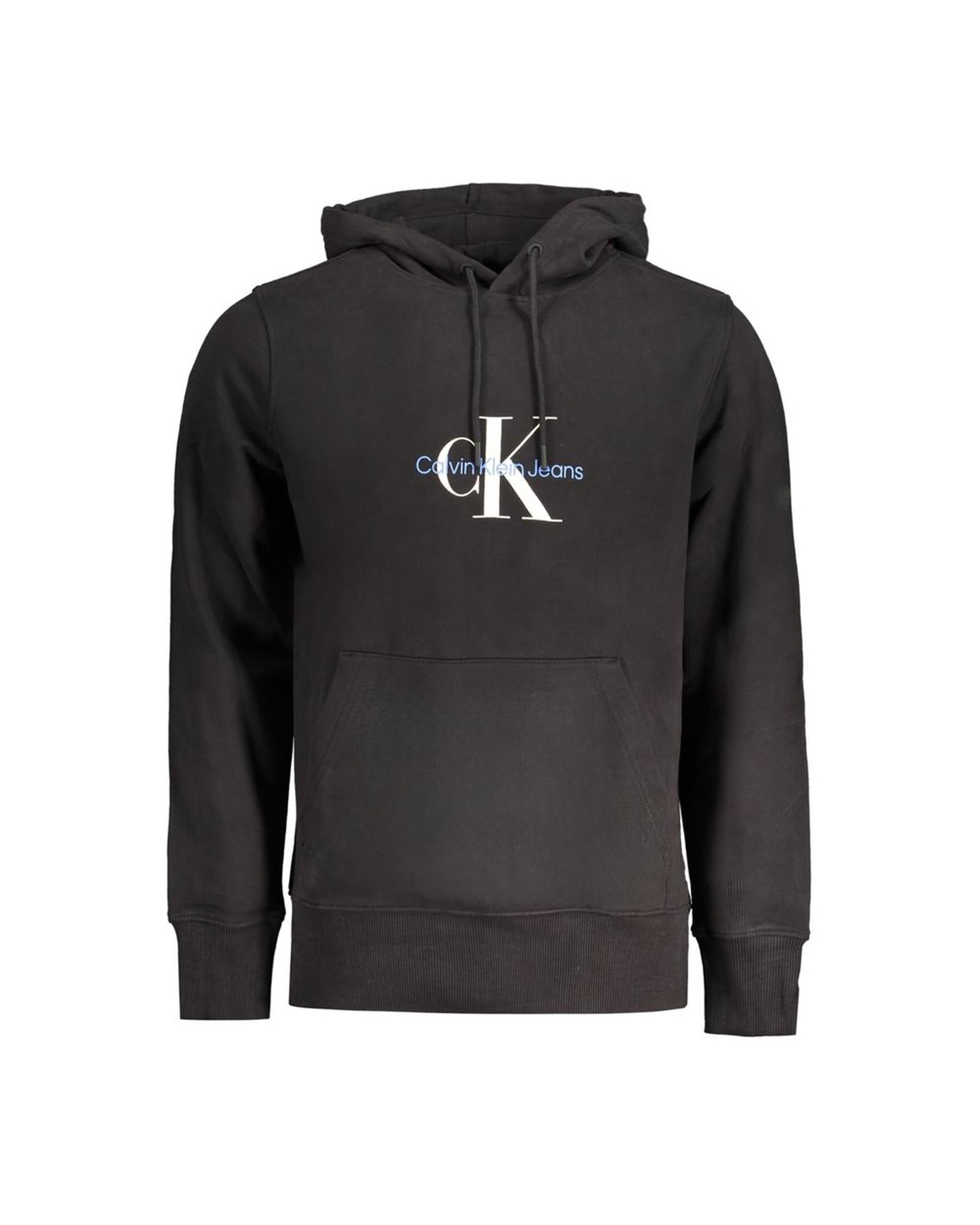 Calvin Klein Men’s Black Cotton Sweater – Classic Crew Neck Pullover