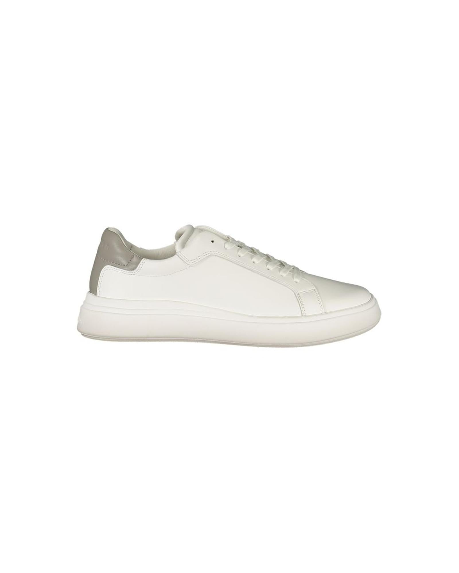 Calvin Klein Men’s White Polyester Sneakers – Stylish Casual Shoes EU Size