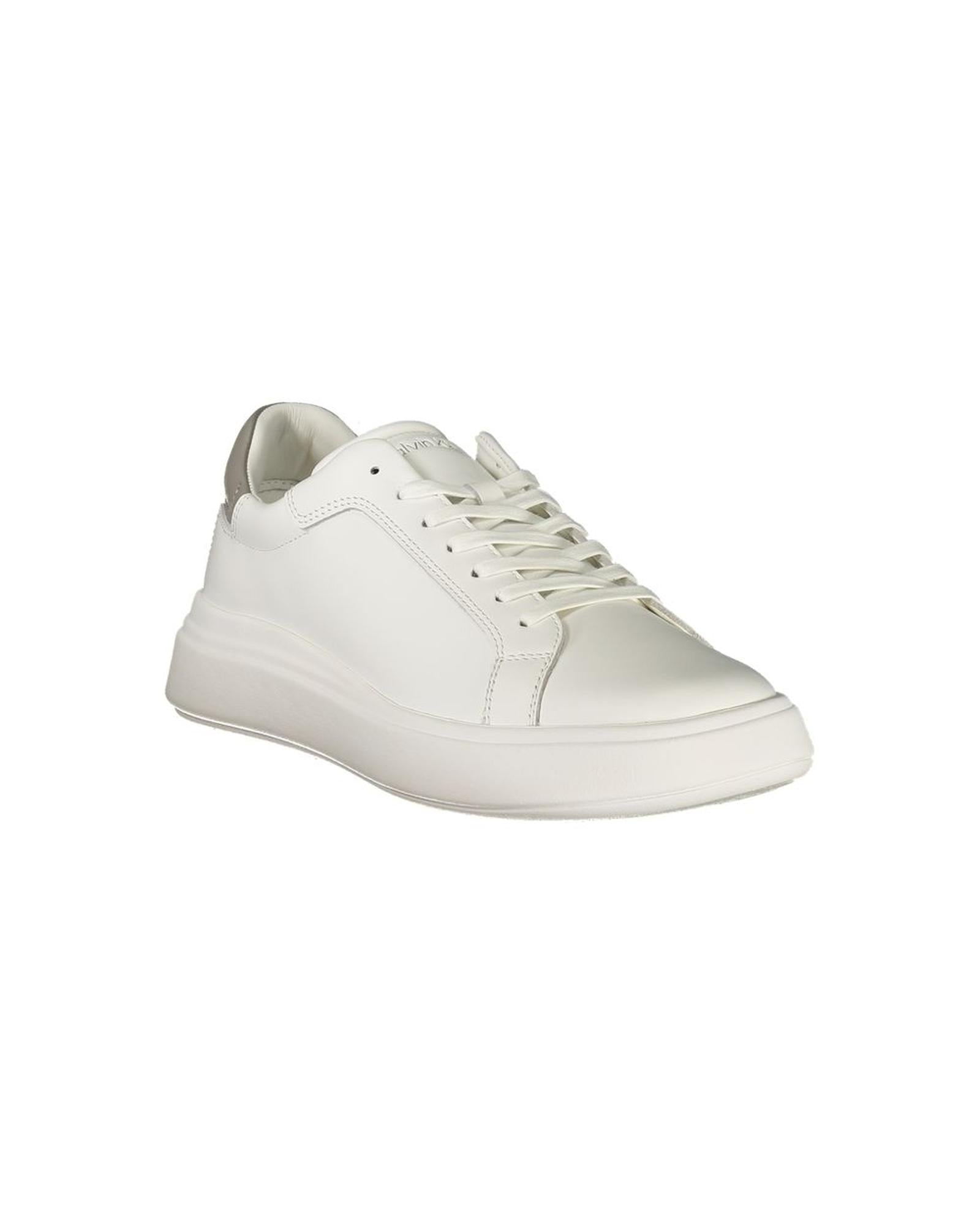 Calvin Klein Men’s White Polyester Sneakers – Stylish Casual Shoes EU Size