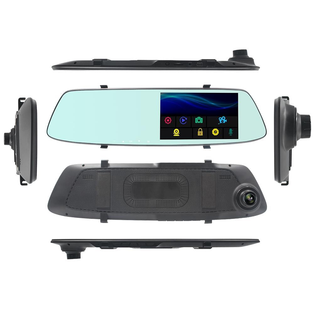 5 Lcd Touch Screen Rear View Mirror Car Recorder with Separate Camera