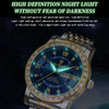 Diamond Dual-Calendar Luminous Quartz Watch – B2202 Inter Gold Blue