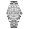 Diamond Dual-Calendar Luminous Quartz Watch – B2202 Inter Gold Blue