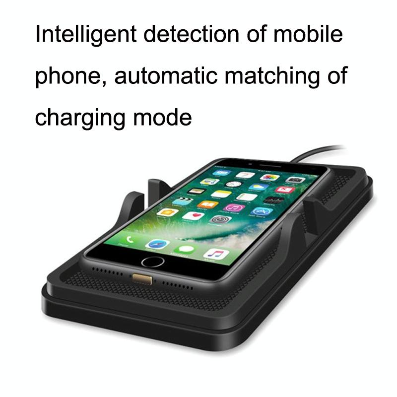 15W Wireless Car Charger with Anti-Slip Pad – 2-in-1 Fast Charging Mount