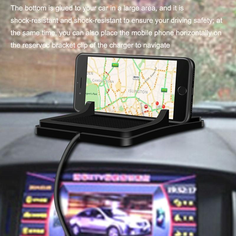 15W Wireless Car Charger with Anti-Slip Pad – 2-in-1 Fast Charging Mount