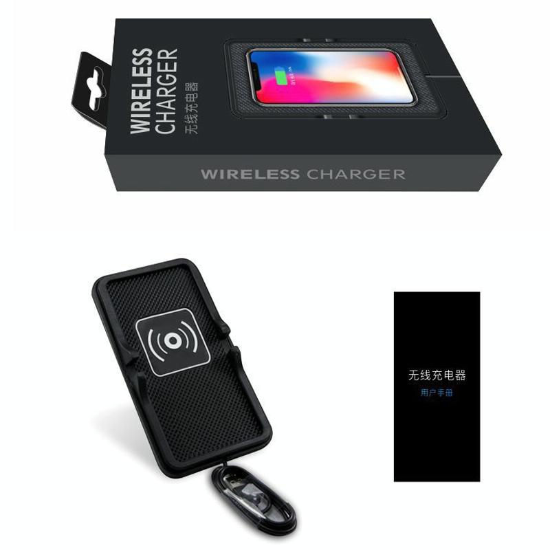 15W Wireless Car Charger with Anti-Slip Pad – 2-in-1 Fast Charging Mount
