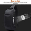 Anti-Theft Men’s Waterproof Crossbody Bag with USB Port