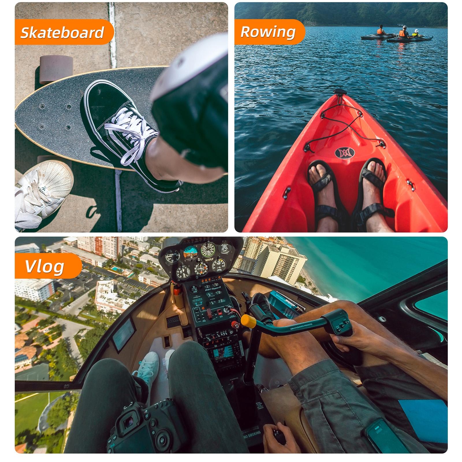 Adjustable 360 Degree Head Strap for Action Cameras - Grey