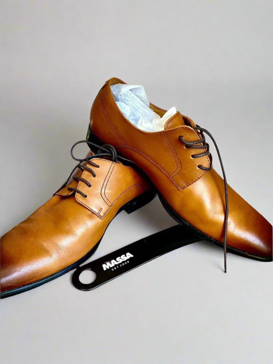 Massa Ascoli Leather Derby Lace Up Shoes