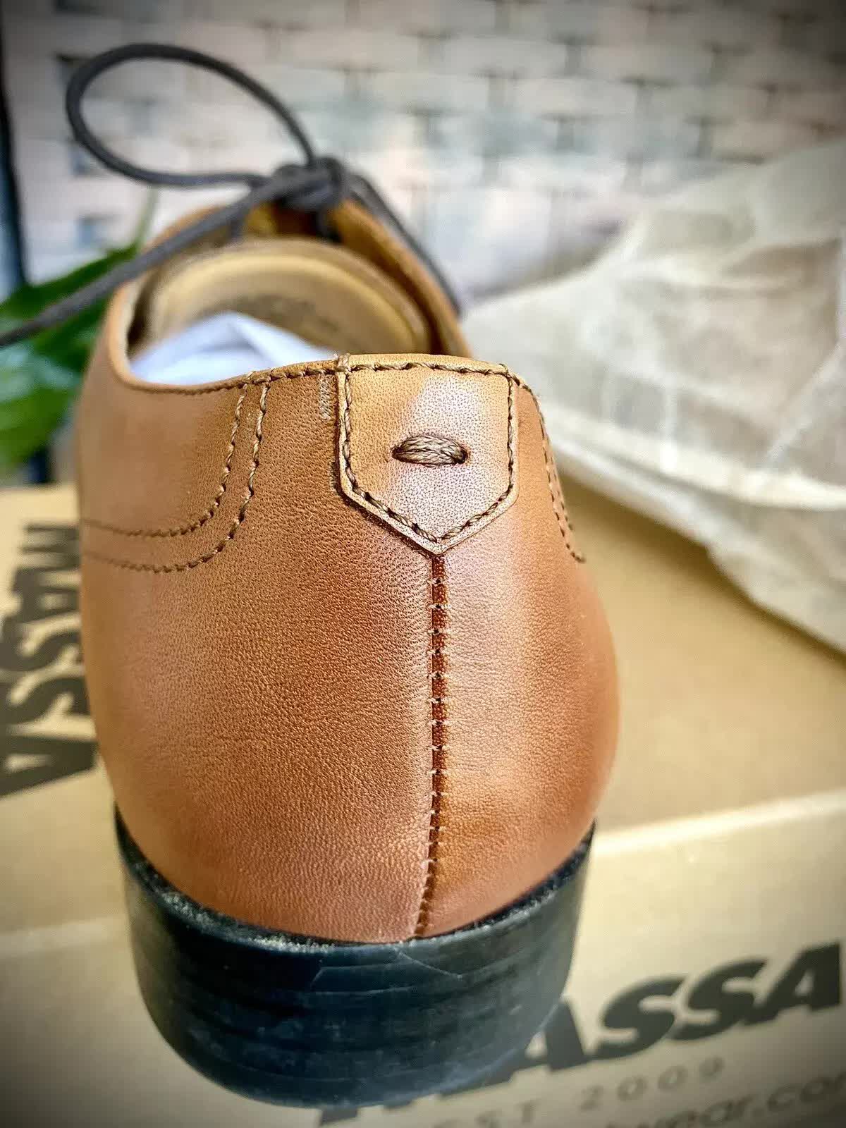 Massa Ascoli Leather Derby Lace Up Shoes