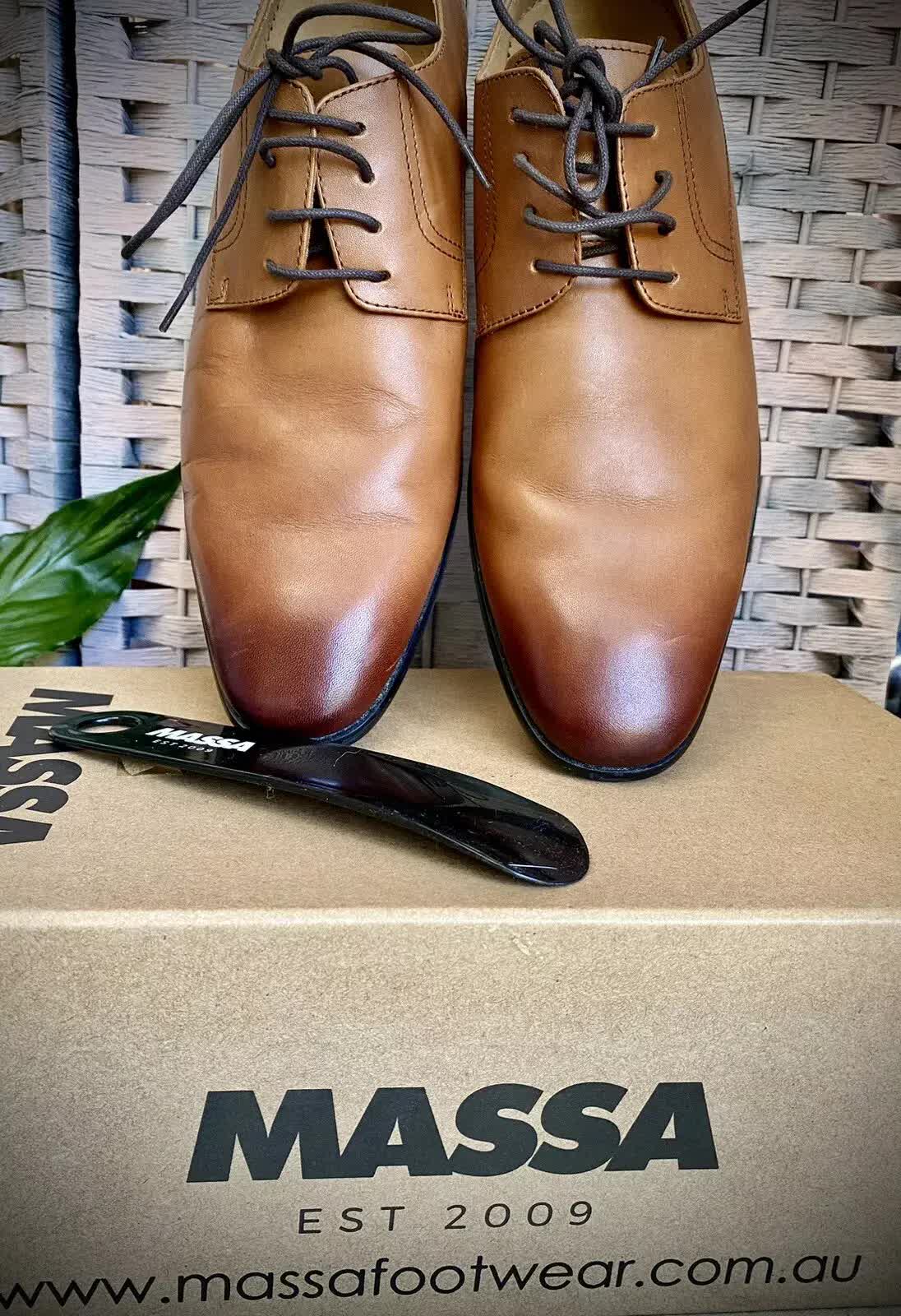 Massa Ascoli Leather Derby Lace Up Shoes
