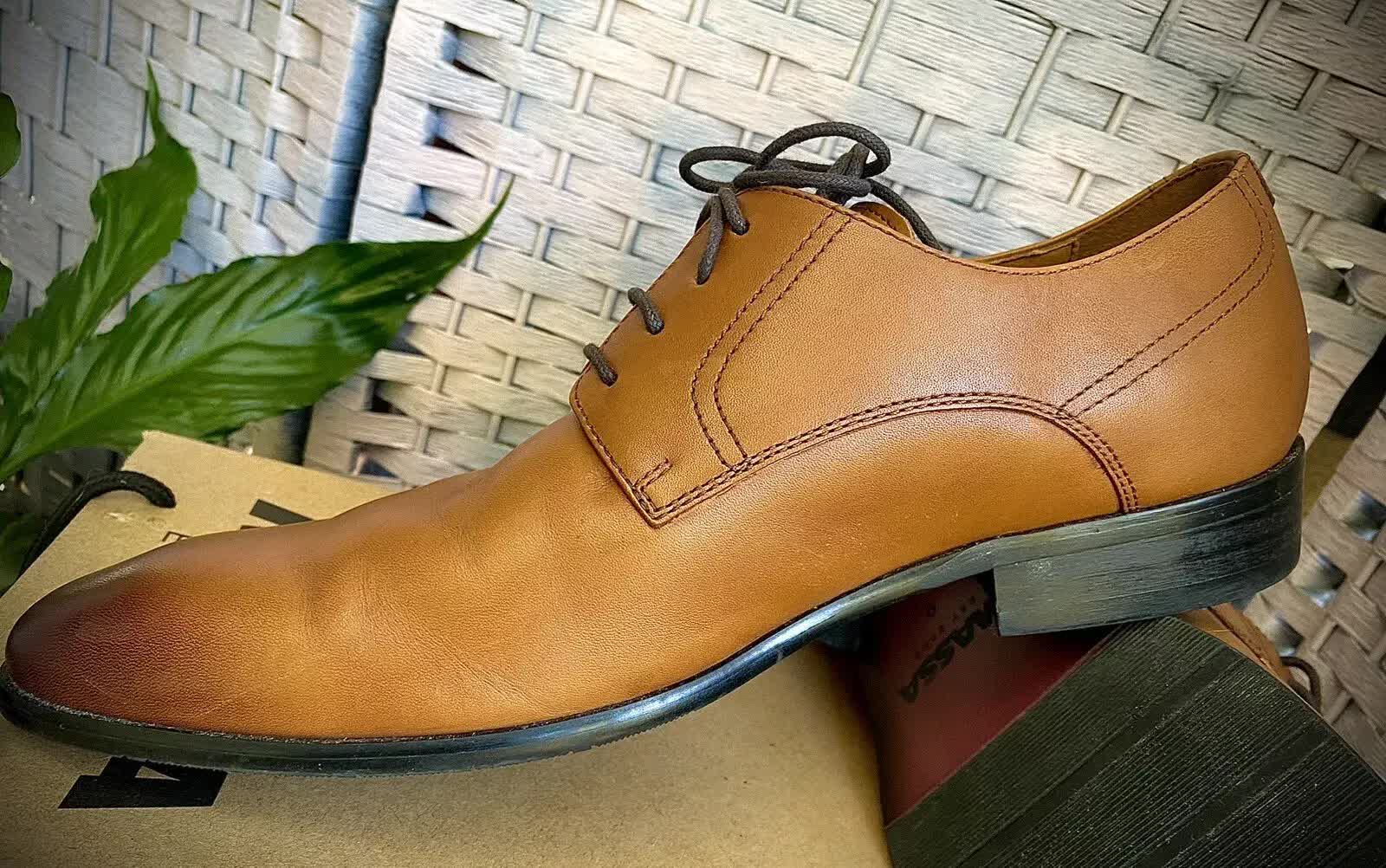 Massa Ascoli Leather Derby Lace Up Shoes