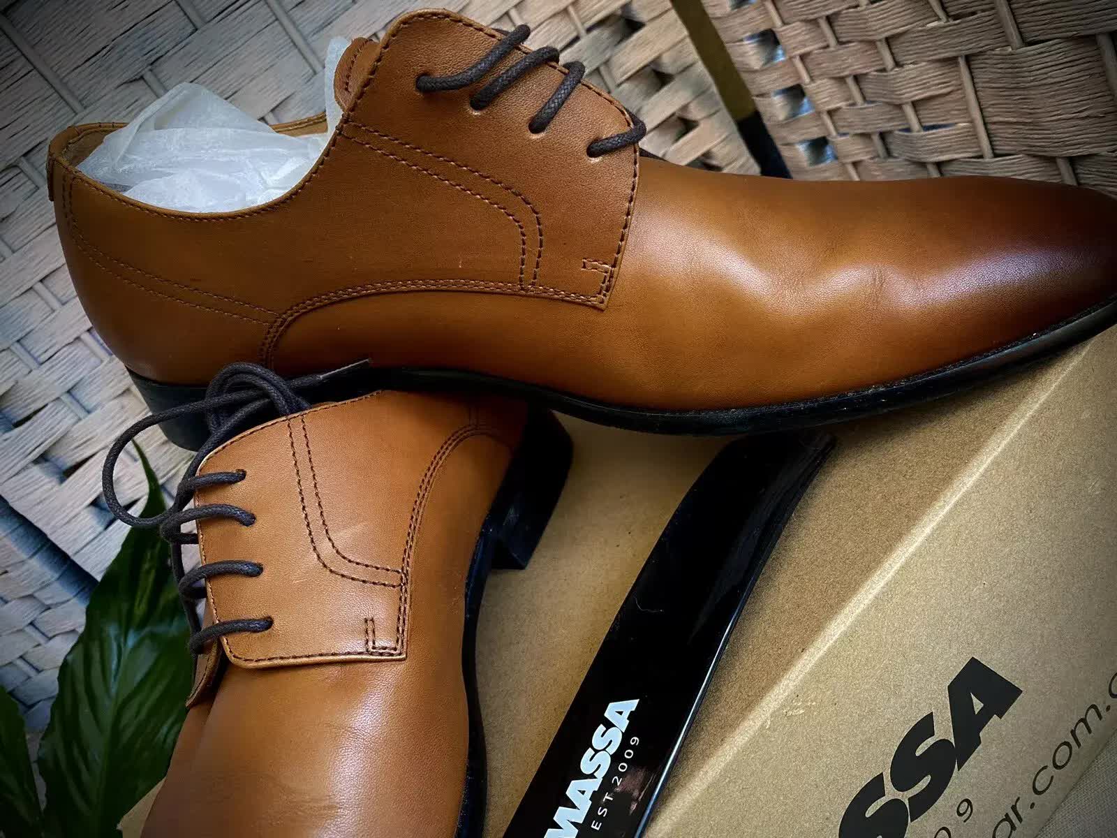 Massa Ascoli Leather Derby Lace Up Shoes