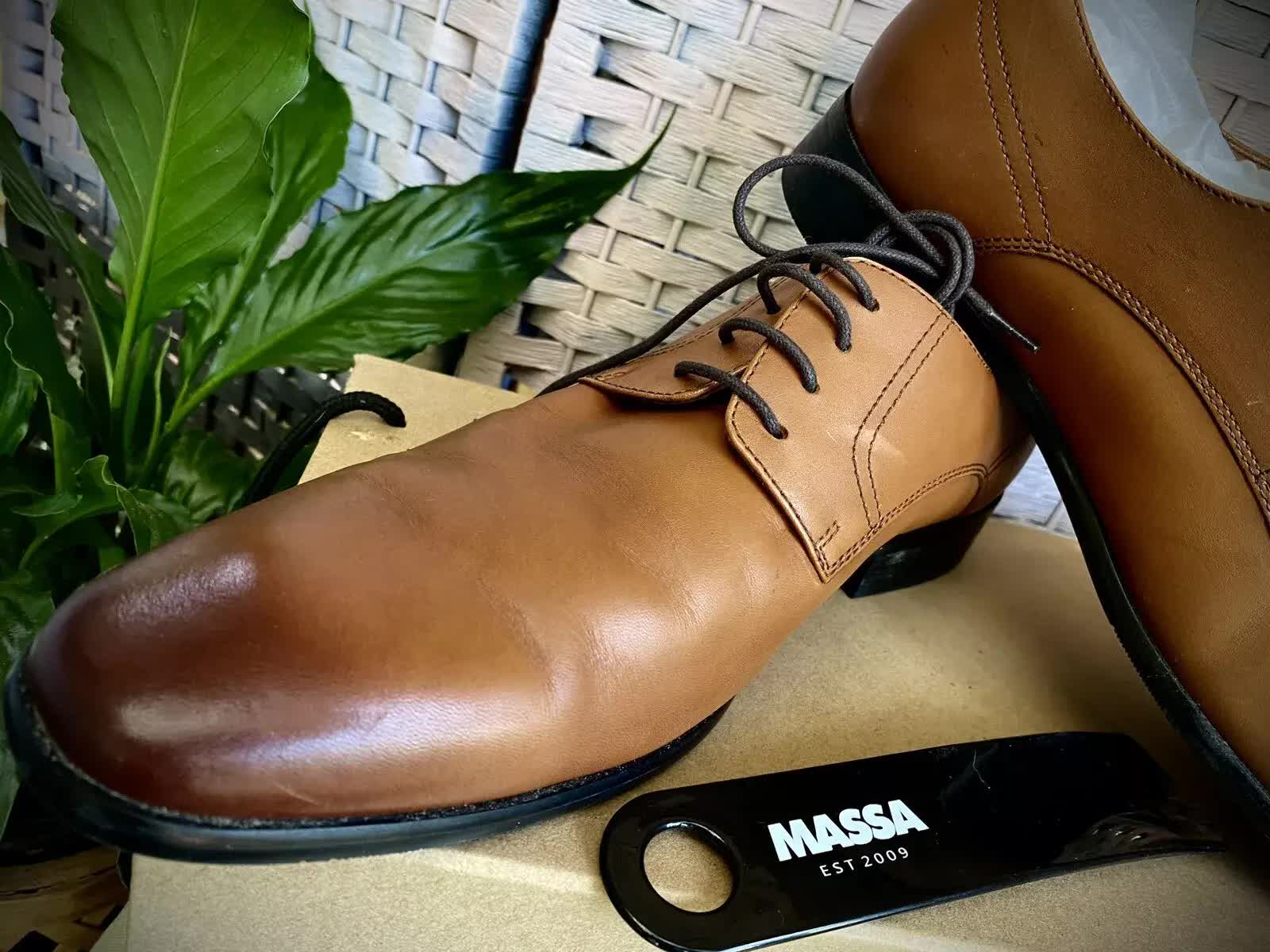Massa Ascoli Leather Derby Lace Up Shoes
