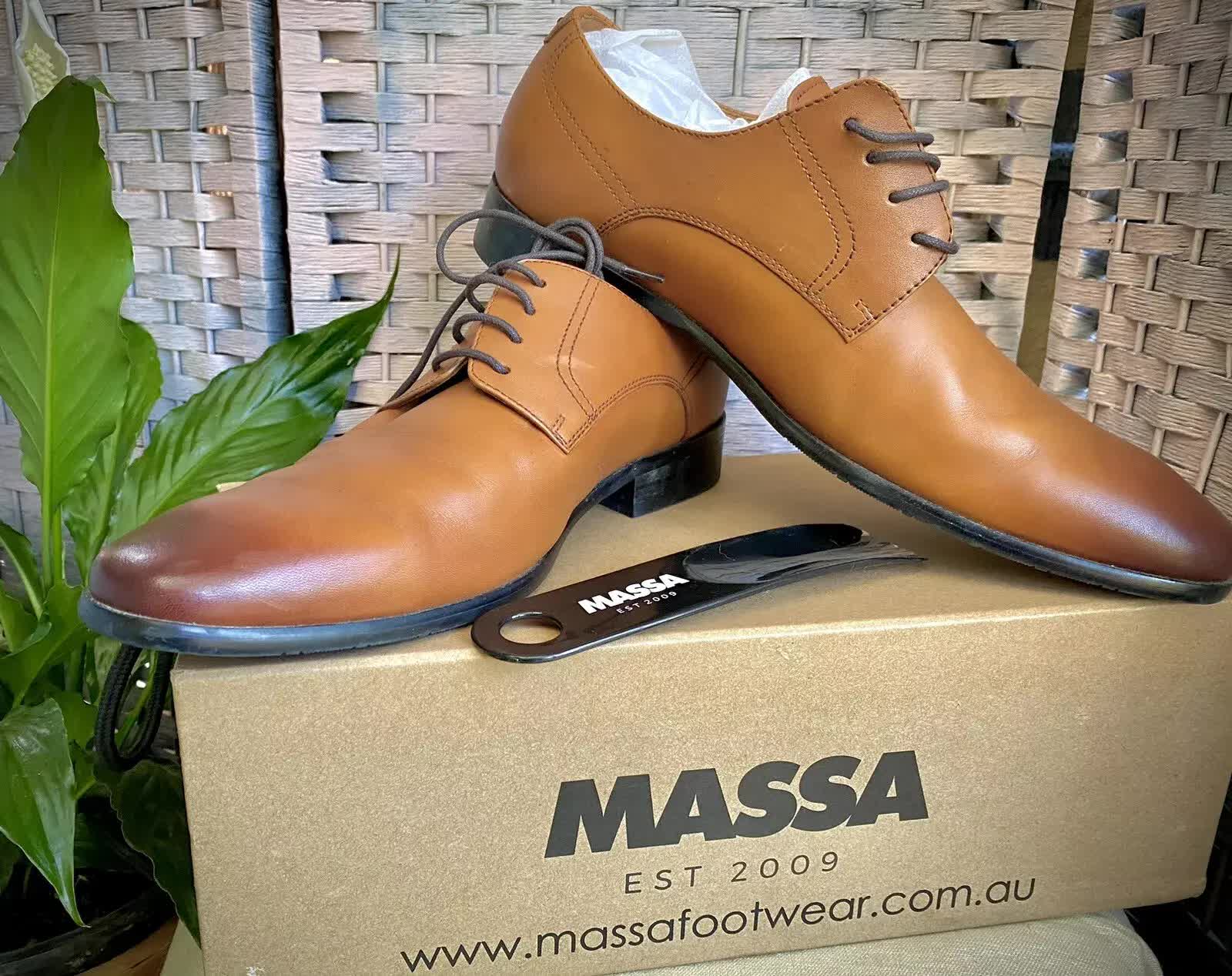 Massa Ascoli Leather Derby Lace Up Shoes