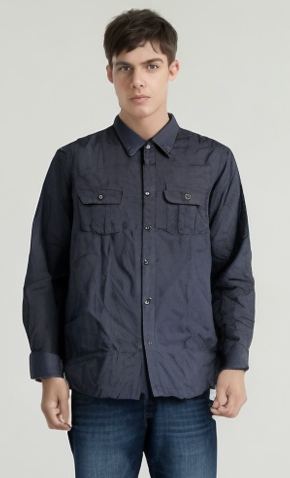 Business Casual Plain Slim 100% Cotton Long Sleeve