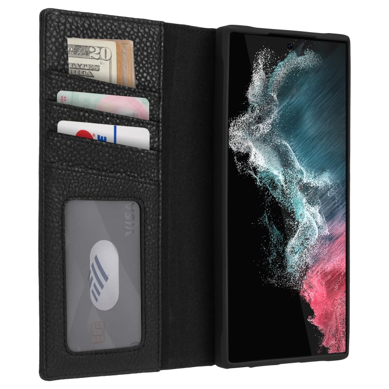 Wallet Case Folio Antimicrobial Case for Samsung Galaxy S23 Ultra