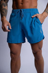 HARD HITTERS MEN&#39;S PRO-TECH PERFORMANCE SHORTS MYKONOS BLUE LARGE