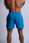 HARD HITTERS MEN&#39;S PRO-TECH PERFORMANCE SHORTS MYOKONOS BLUE MEDIUM